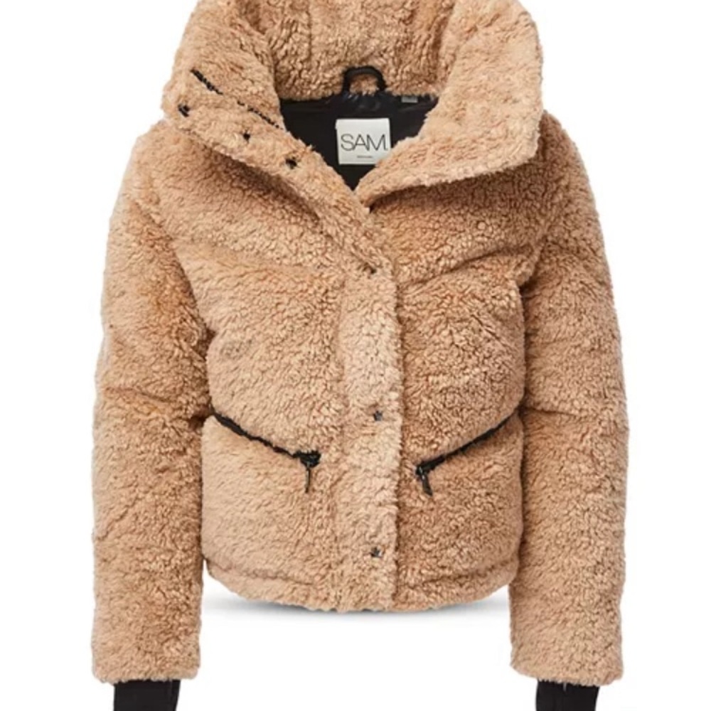 SAM. NYC Sophia Sherpa Down Puffer Jacket Size Medium